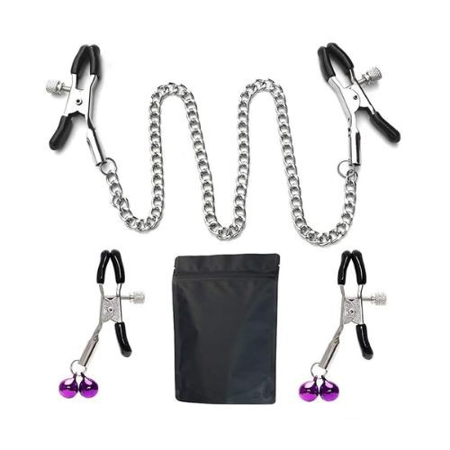 Adjustable Pressure Breast Clamps Nipple Clips - Side View