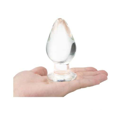 FST Large Crystal Anal Plug Glass Butt Plug - Side View