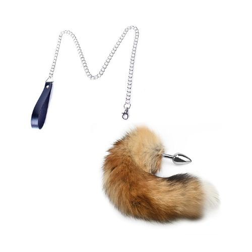 Wild Fox Tail with Stainless Steel Anal Plug