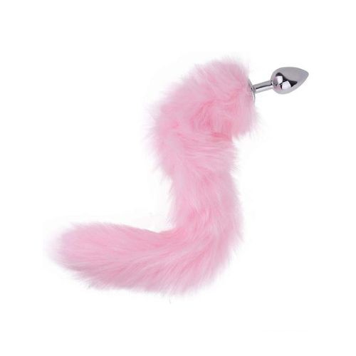 2 Pcs Animal Cosplay Fluffy Toys Metal Plug Butt Tail - Side View