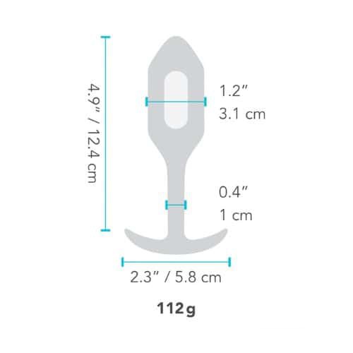 B-Vibe Vibrating Snug Butt Plug Black - Detail View