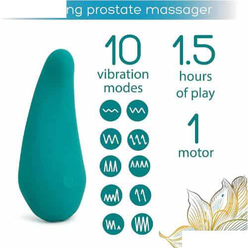 plusOne Vibrating Prostate Massager - Side View
