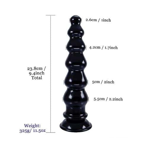 9.4inch 6 Beads Anal Beads Anal Dildo - Side View