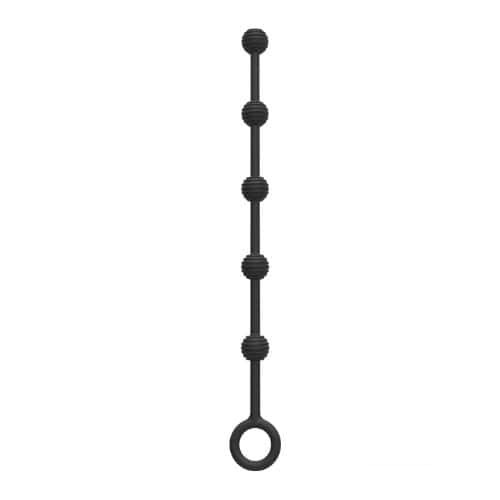 Ribbed Anal Beads - Black