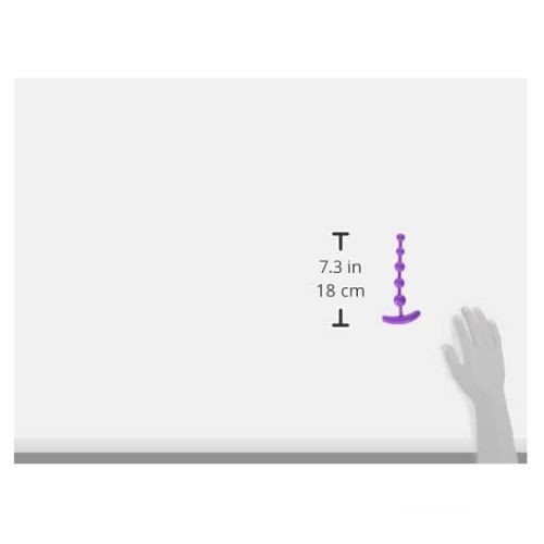Kinx Classic Anal Beads, Purple, 6.25 Inch - Back View