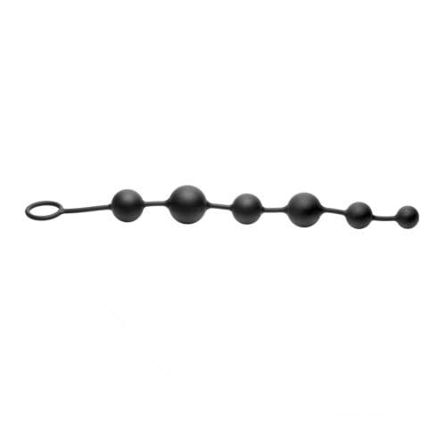 Master Series Serpent Silicone Anal Beads - Detail View