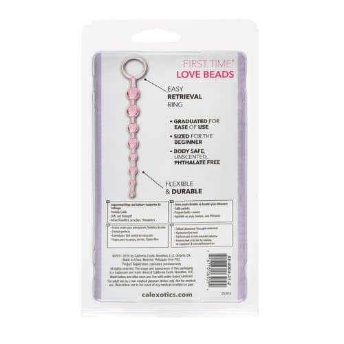 CalExotics Exotic Novelties Anal Beads Love Beads, Pink - Back View