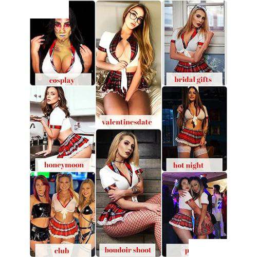 Sexy Lingerie Set for Women Two Piece Lingerie - Red - Back View