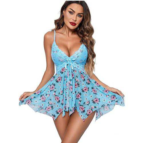 Sexy Lingerie for Women Lace Baby doll Rolepay  - Side View