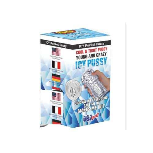 Transparent Crystal Clear Pocket Pussy Ice Pussy - Back View