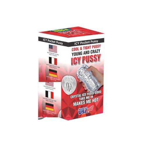 Transparent Crystal Clear Pocket Pussy Ice Pussy - Back View