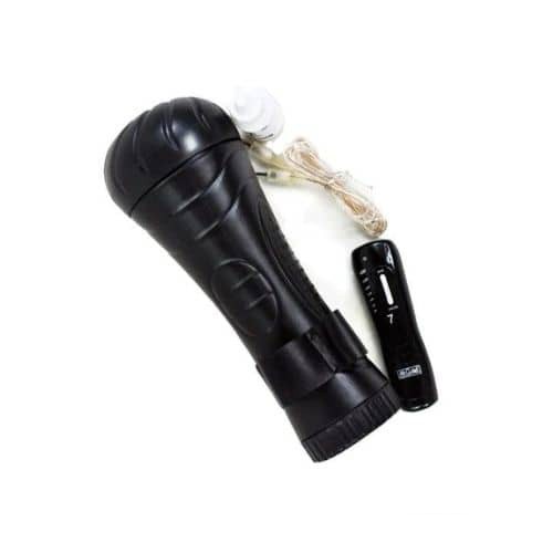 Vibrating Pussy Masturbators Fleshlight With 7 Speed Remote - Side View