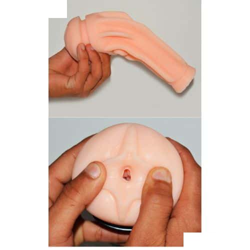 Vibrating Pussy Masturbators Fleshlight With 7 Speed Remote - Back View