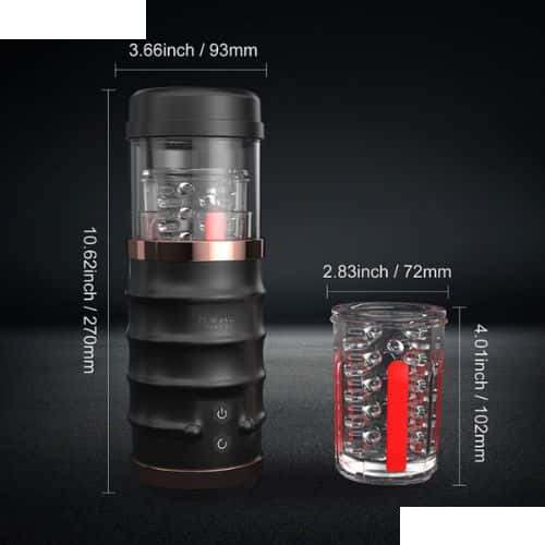 Warrior Automatic Thrusting Male Masturbator For Men - Side View