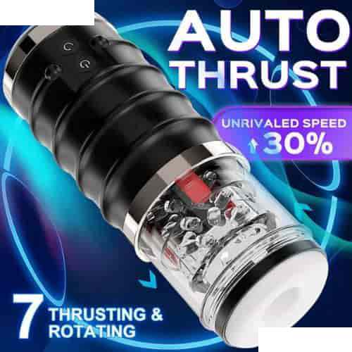 Warrior Automatic Thrusting Male Masturbator For Men - Detail View