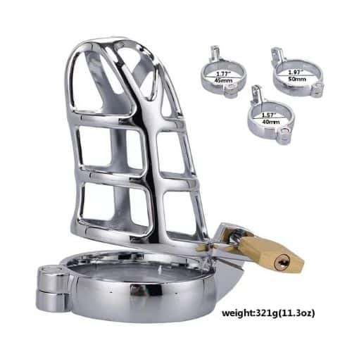 Chastity cage for Men Steel Chastity Devices Cock cage - Back View