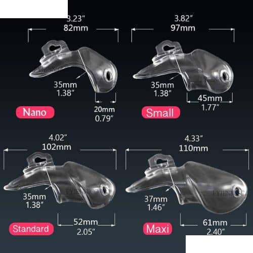 Transparent Chastity Cage Cock Lock For Men - Detail View