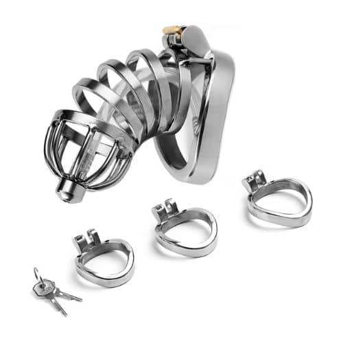  Chastity cage for Men Steel Chastity Devices Cock cage - Back View
