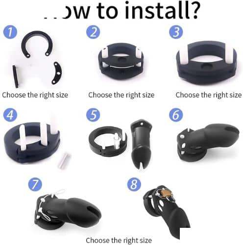 Silicone Chastity for Men Breathable Chastity Device - Side View