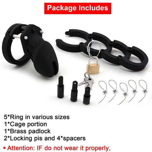 Silicone Chastity for Men Breathable Chastity Device - Back View