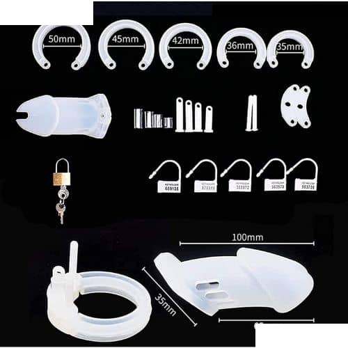 Silicone Chastity for Men Breathable Chastity Device - Back View