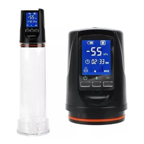 Electric Penis Vacuum Pump with 4 Suction Intensities - Side View