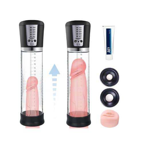 Penis Vacuum Pump with 6 Suction Intensities - Front View