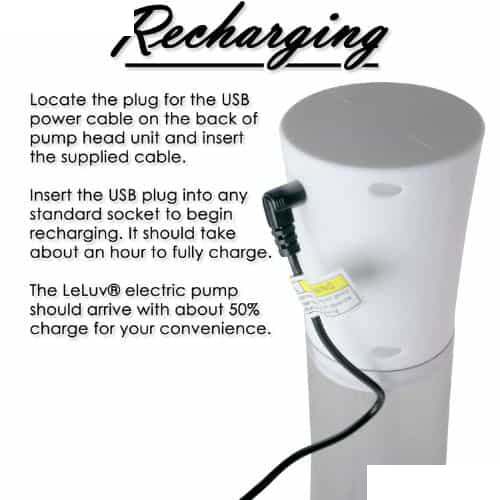 LeLuv Eros White USB-Powered Electric Penis Pump - Detail View