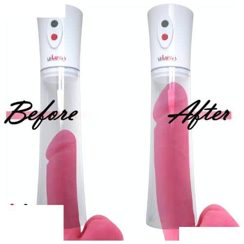 LeLuv Eros White USB-Powered Electric Penis Pump - Back View