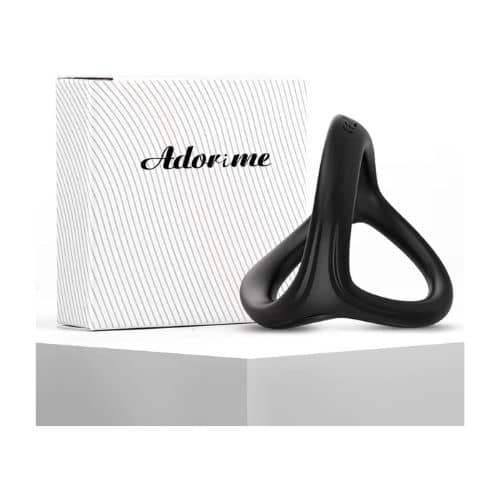 Silicone Penis Ring for Men Adorime 3 in 1 Ultra Soft  - Back View