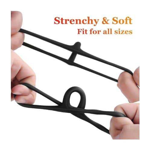 Silicone Penis Ring for Men Adorime 3 in 1 Ultra Soft  - Detail View