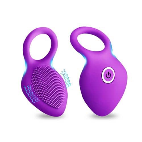 Vibrating Cock Ring Rechargeable Silicone Stretchy Penis Rings