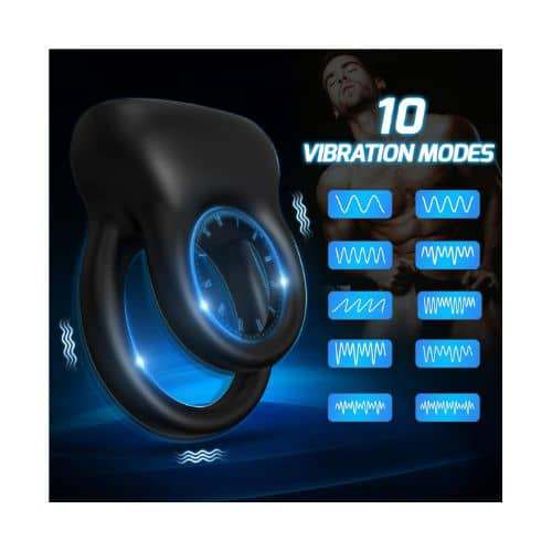 Detachable Vibrating Cock Ring, Cock Ring for Male - Back View