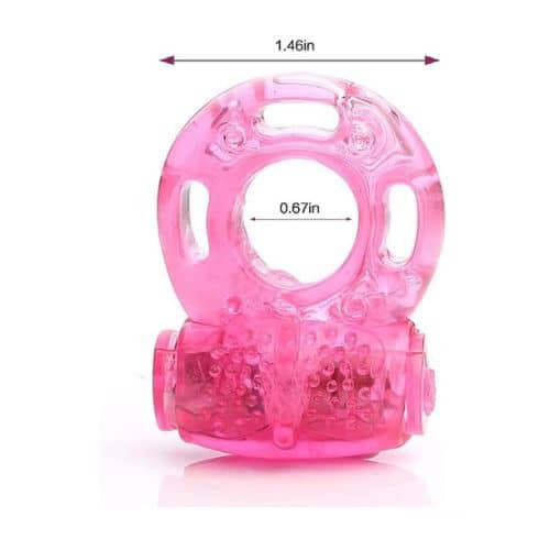 Vibrating Clitoral Stimulator Cock Ring - Back View