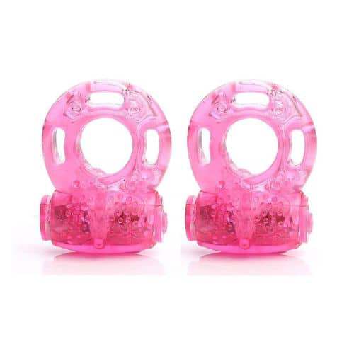2 Pcs Vibrating Clitoral Stimulator Cock Ring