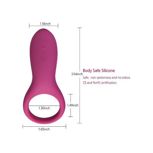 Full Silicone Vibrating Cock Ring Rechargeable - Detail View