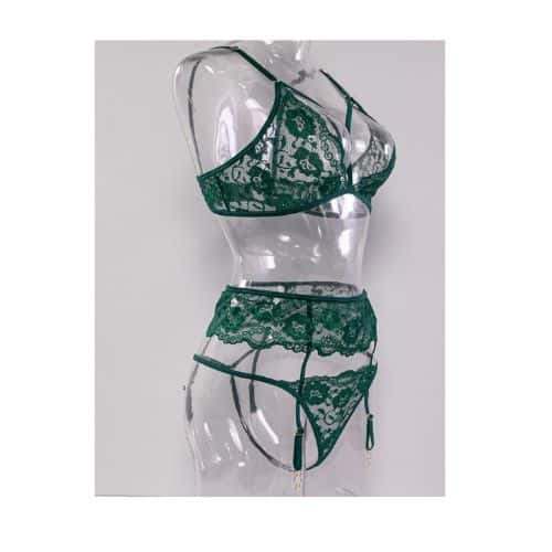 Women Lingerie with Stockings and Gloves or Eye-mask - Detail View
