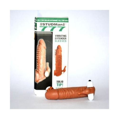 Studman 777 Silicon Penis Extender Vibrating Sleeve - Detail View