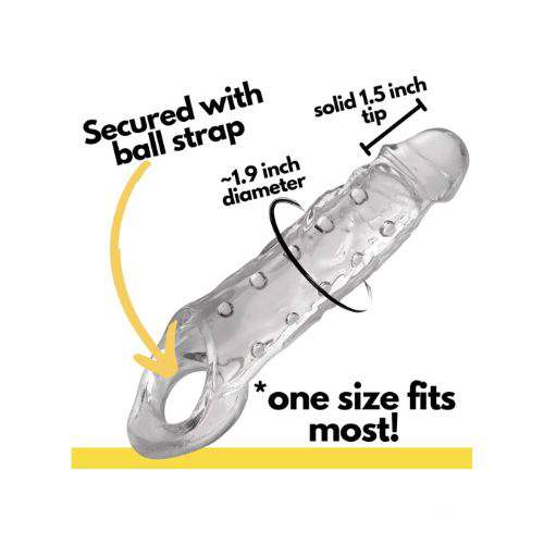 Size Maters Clearly Ample Penis Enhancer Penis Sleeve - Side View