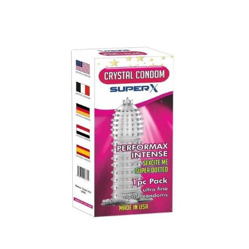 2 Pcs Reusable Super X Crystal Condom  - Detail View
