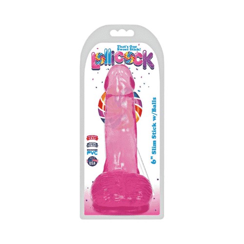 6 Inch Slim Stick Ice Dildo - Back View