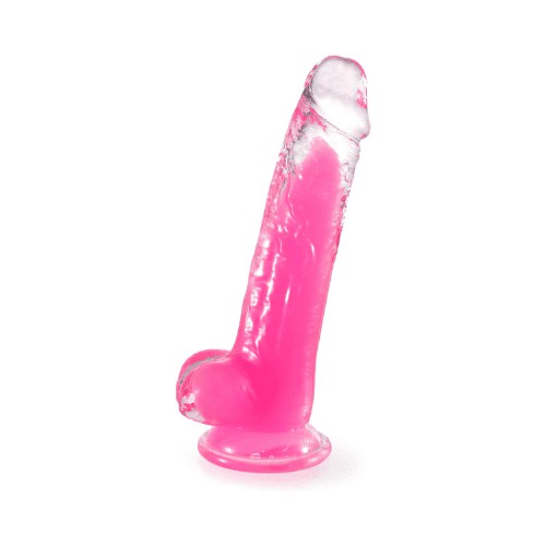7 Inch Transparent Dildo Pink
