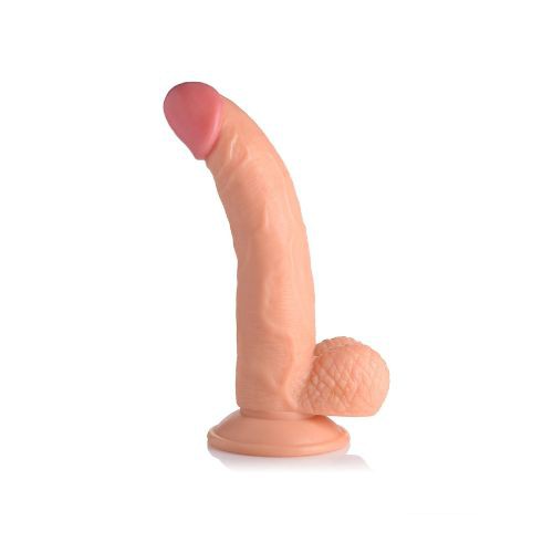 8.5 Inch Dildo with Balls - Light - Front View