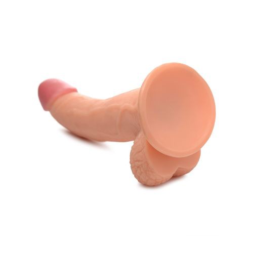 8.5 Inch Dildo with Balls - Light - Detail View