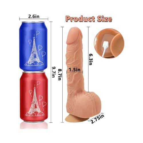 Thrusting Dildo Vibrator Dildos with 28 Modes - Detail View