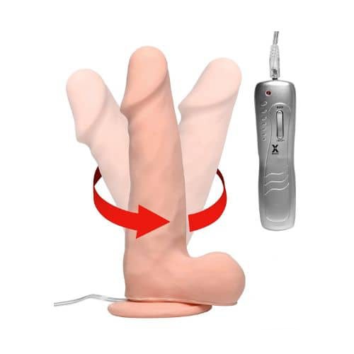 Disco Dick Donnie Rotating Remote Vibrating Dildo  - Side View