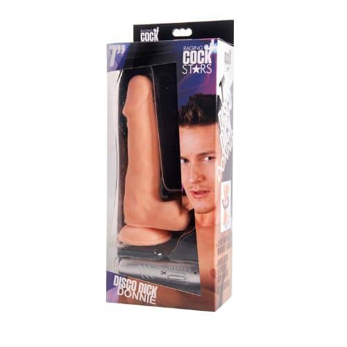 Disco Dick Donnie Rotating Remote Vibrating Dildo  - Detail View