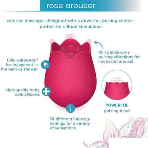 plusOne Rose Vibrator for Women - Detail View
