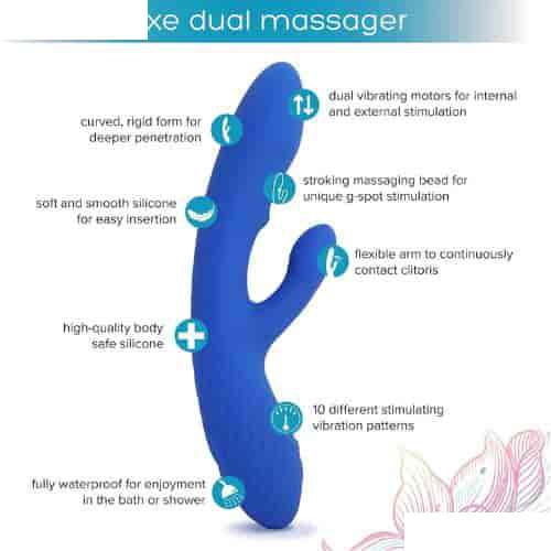 plusOne Luxe Dual Rabbit Vibrator for Women - Back View