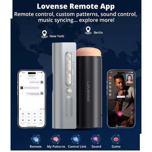 LOVENSE Solace Pro Thrusting Automatic Male Masturbator - Side View